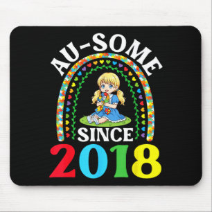 Alfombrilla De Ratón Autismo Impresionante Ausome Desde 2018 Conciencia