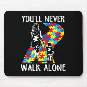 Alfombrilla De Ratón Autismo Mamá, nunca caminarás sola para apoyar las