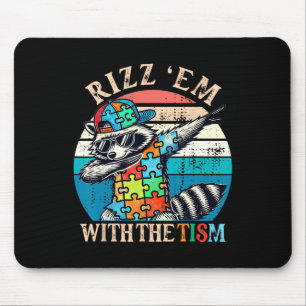Alfombrilla De Ratón Autismo Rizz Em Con El Tism Meme Autistic Racoon