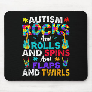 Alfombrilla De Ratón Autismo Rockea Y Rola divertido Mes de Concientiza
