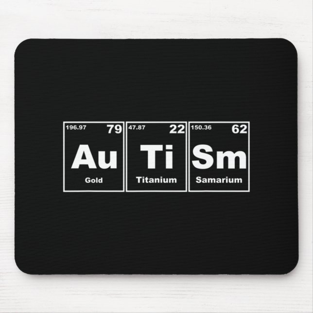 Alfombrilla De Ratón Autismo Sensibilización Apoyo Autismo Hombres Auti (Frente)