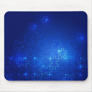 Alfombrilla De Ratón Autismo Sensibilización Mousepad Brillo Azul