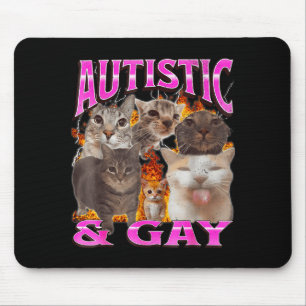Alfombrilla De Ratón Autista y gay divertido meme de gato gráfico pirat