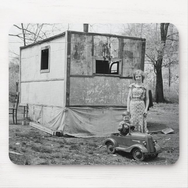 Alfombrilla De Ratón Auto de pedal de época en la Gran Depresión, años  (Frente)