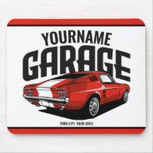 Auto muscular personalizado 1967 Red Fastback Gara