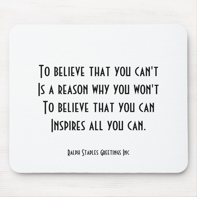 Alfombrilla De Ratón Autoconfianza (Frente)