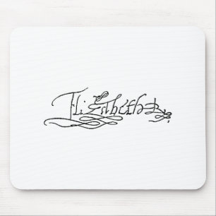 Alfombrilla De Ratón Autógrafo de la reina Elizabeth I de Inglaterra