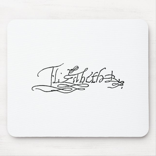 Alfombrilla De Ratón Autógrafo de la reina Elizabeth I de Inglaterra (Frente)