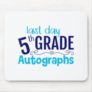 Alfombrilla De Ratón Autografo Escolar de 5º Grado Estudiante