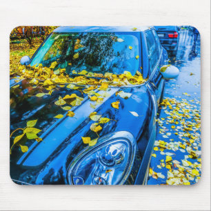 Alfombrilla De Ratón Automóvil, Auto - Temporada De Hojas Caídas