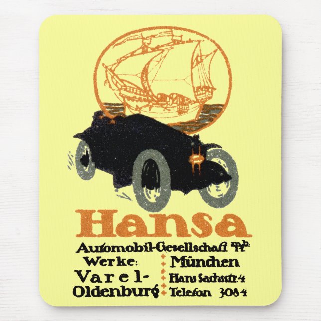 Alfombrilla De Ratón Automóvil de Hansa 1914 (Frente)