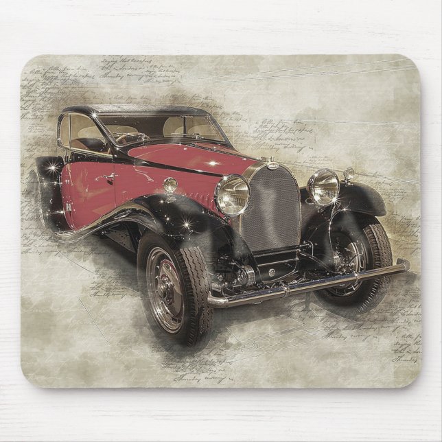 Alfombrilla De Ratón Automóvil Vintage (Frente)