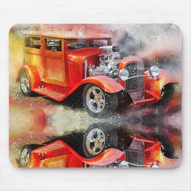 Alfombrilla De Ratón Automóvil Vintage (Frente)
