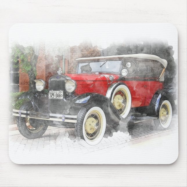 Alfombrilla De Ratón Automóvil Vintage (Frente)