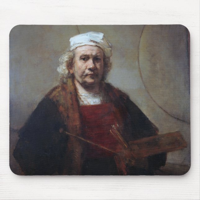 Alfombrilla De Ratón Autoretrato con dos círculos, Rembrandt (Frente)