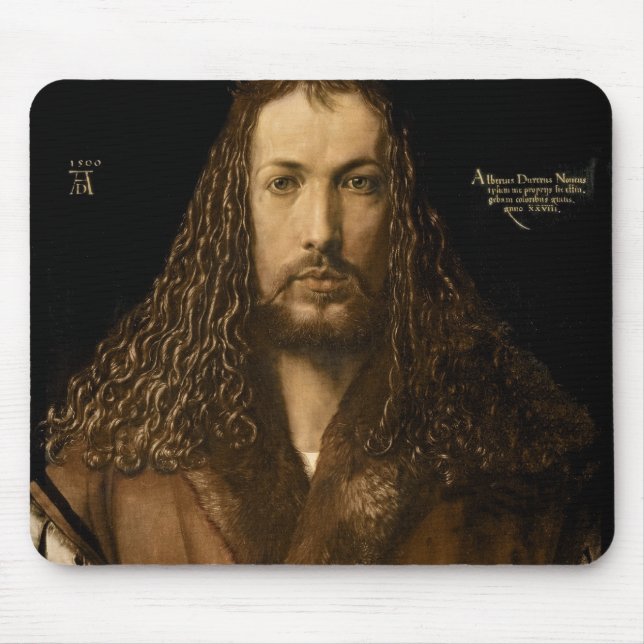 Alfombrilla De Ratón Autorretrato a la edad de veintiocho, 1500 (Frente)