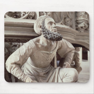 Alfombrilla De Ratón Autorretrato de Adán Krafft, escultura de piedra