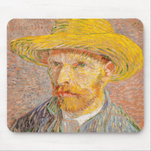 Alfombrilla De Ratón Autorretrato impresionista de Vincent Van Gogh pin