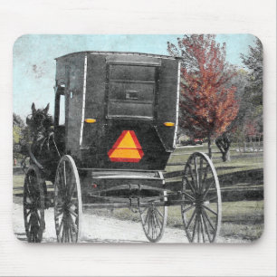 Alfombrilla De Ratón Autumn Amish Buggy
