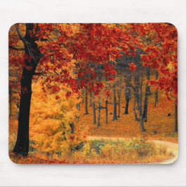 Alfombrilla De Ratón Autumn Road