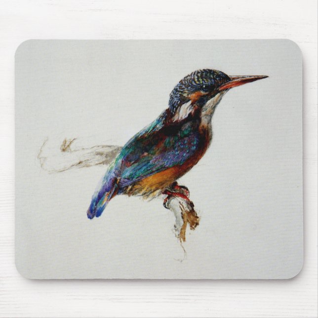 Alfombrilla De Ratón Ave Kingfisher (por John Ruskin) (Frente)
