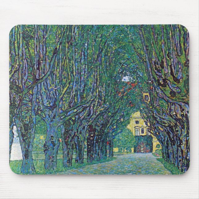 Alfombrilla De Ratón Avenida en el Parque Schloss Kammer por Gustav Kli (Frente)