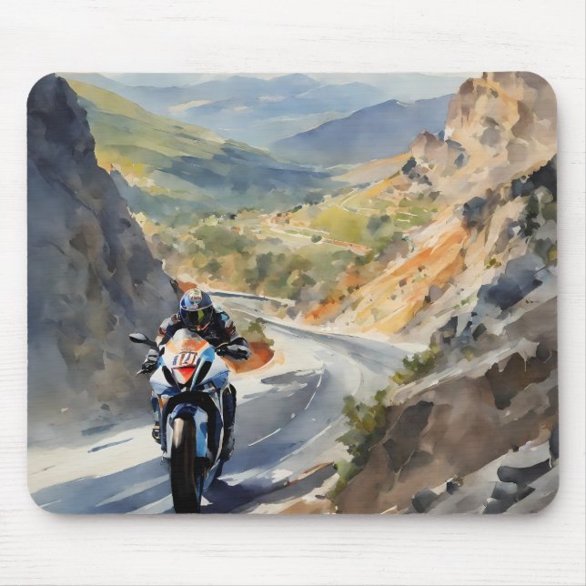 Alfombrilla De Ratón Aventura de alta velocidad en el vibrante paisaje  (Frente)