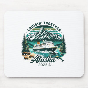 Alfombrilla De Ratón Aventura de crucero vintage por Alaska 2025 Famili