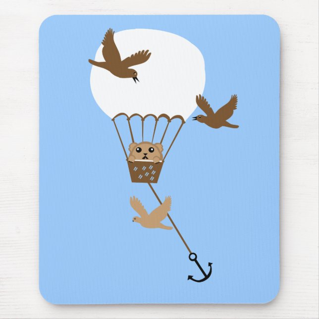 Alfombrilla De Ratón Aventura en globo de hámster (Frente)