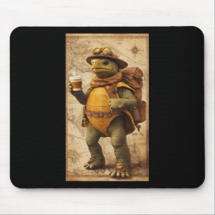 Alfombrilla De Ratón Aventura Explorador Tortuga Viaje Naturaleza Camin