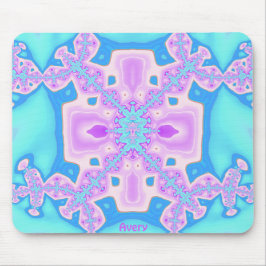 Alfombrilla De Ratón AVERY ~ Zany Rosa, Púrpura y Azul