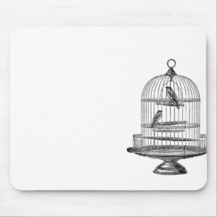 Alfombrilla De Ratón Aves de época con pájaros... mousepad