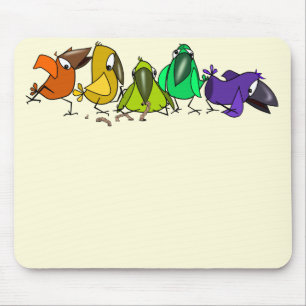 Alfombrilla De Ratón Aves divertidas -
