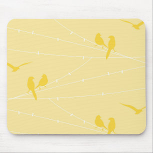 Alfombrilla De Ratón Aves en un cable