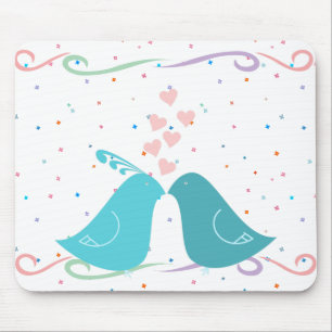 Alfombrilla De Ratón Aves enamoradas