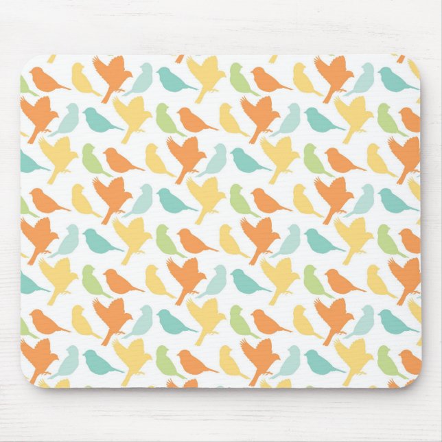 Alfombrilla De Ratón Aves felices (Frente)