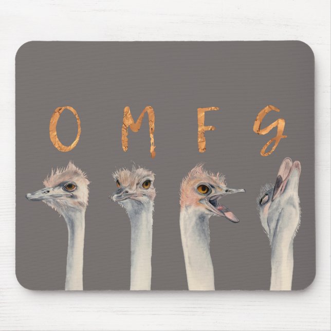 Alfombrilla De Ratón Avestruces de OMFG (Frente)