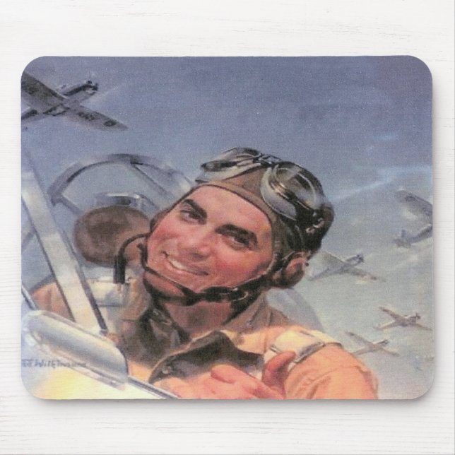 Alfombrilla De Ratón Aviador temprano Mousepad (Frente)