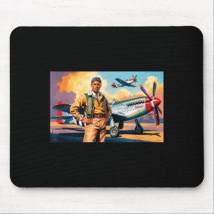 Alfombrilla De Ratón Aviadores Negros Retro Historia Negra Segunda Guer