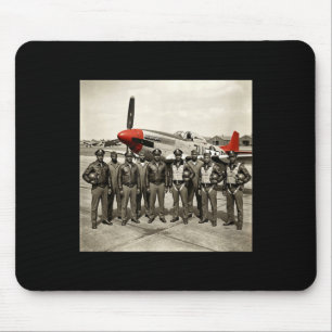 Alfombrilla De Ratón Aviadores negros retro historia negra segunda guer