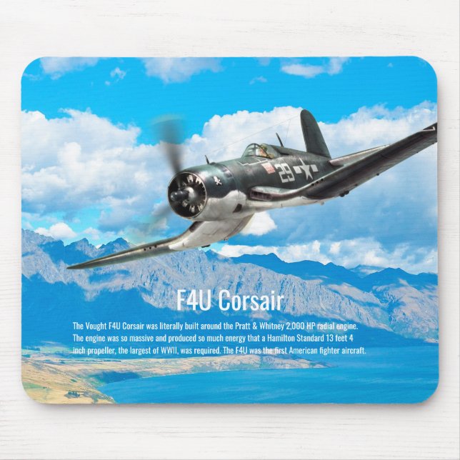 Alfombrilla De Ratón Aviation Art Mousepad "F4U Corsair" (Frente)