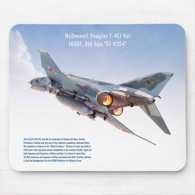 Alfombrilla De Ratón Aviation Art Mousepad "McDonnell Douglas F- 4EJ K" (Frente)