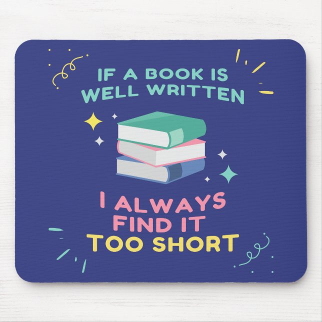 Alfombrilla De Ratón Avid Reader I - Cita de Jane Austen (Frente)