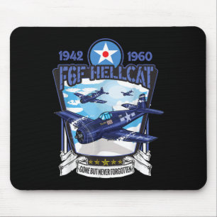 Alfombrilla De Ratón Avión de caza de helicópteros F6f de la Segunda Gu