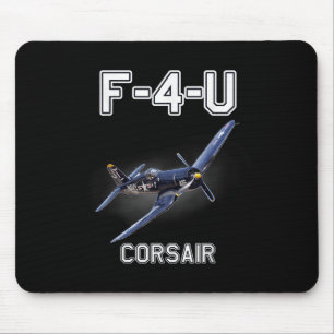Alfombrilla De Ratón Avión militar Wwii de F4u Corsair Warbird