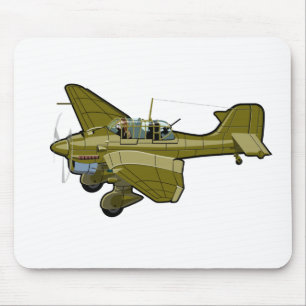 Alfombrilla De Ratón avión retro personalizado