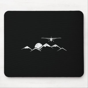 Alfombrilla De Ratón Avión sobre montañas regalo para pilotos 