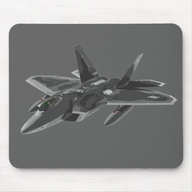 Alfombrilla De Ratón Aviones de combate cautelosos del rapaz de F 22 (Frente)