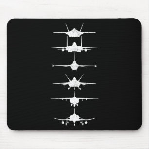 Alfombrilla De Ratón Aviones de combate F-4 F-111 F-15 F-16 F-22 F-15
