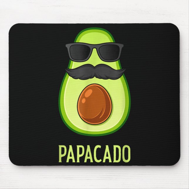 Alfombrilla De Ratón Avocado Dad Papacado Funny Daddy Father Avocado  (Frente)